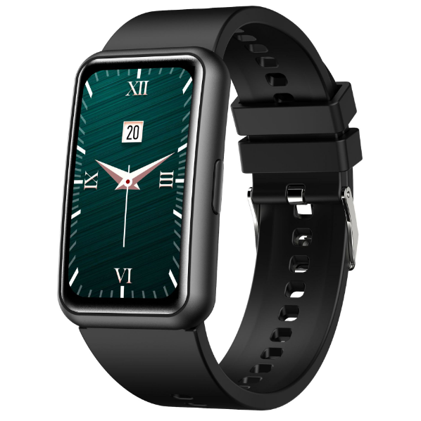 Blue Sports Waterproof Blood Pressure Heart Rate Bluetooth Smart Band Watch (Black)