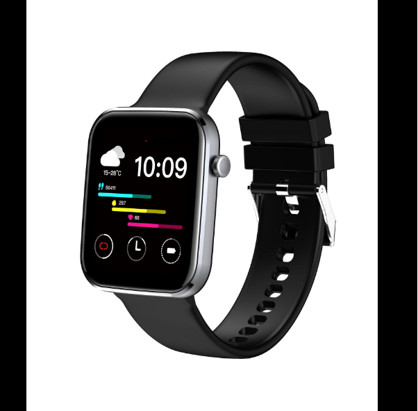 Large-screen Bluetooth sports heart rate smart watch (black)