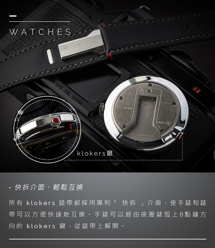 KLOK-01-D7 午夜藍錶頭+米蘭錶帶