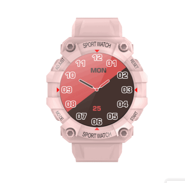 Exercise Step CountingHeart Rate, Blood Oxygen, Blood Pressure, Sleep Monitoring, Smart Watch (Pink) #