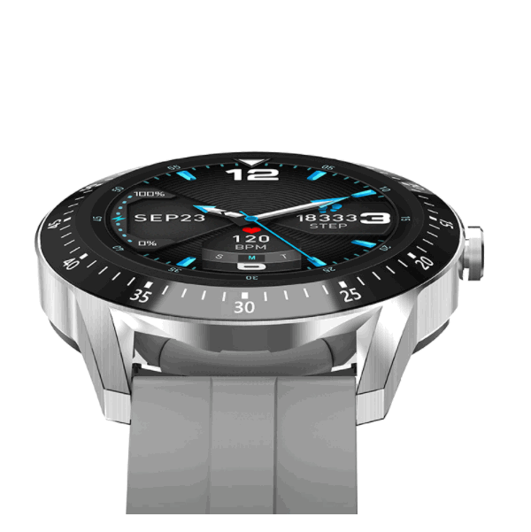 Heart Rate, Blood Pressure, Blood Oxygen, Exercise Monitoring, Waterproof Smart Watch (Silver