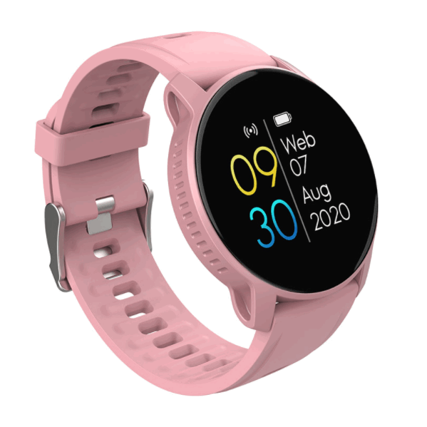 Table: Exercise, heart rate, blood pressure, blood oxygen monitoring, smart bracelet, watch, (pink)
