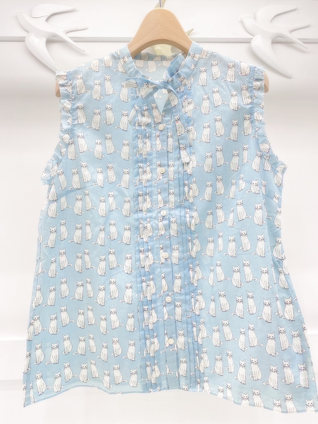 無袖貓咪襯衫