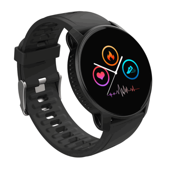 Table Exercise Heart Rate Blood Pressure Blood Oxygen Monitoring Smart Band Watch (Black)