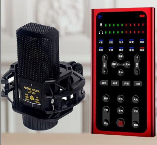 S1 Live Streaming Equipment Set (S1 + 260 + Duck Palm Microphone Stand + Disc Mobile Phone Holder + Headset + OTG (Choose One of the Two))