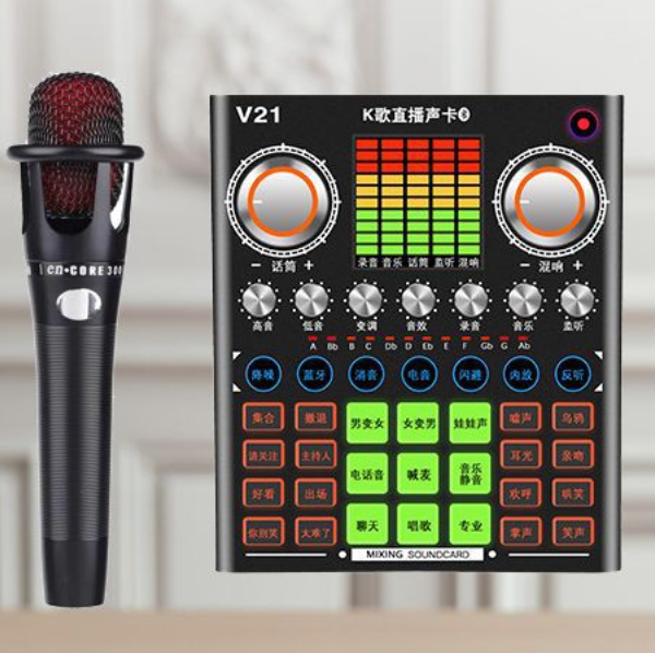 V21 Live Streaming Equipment Kit (V21 + E300 + Headset + OTG (Choose One))
