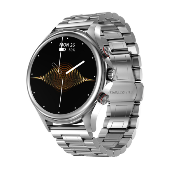 MW-ONE Bluetooth Call Smart Watch Multi-Dial Heart Rate Health Exercise (Silver Coarse)