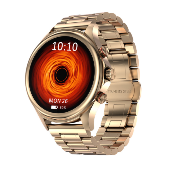 MW-ONE Bluetooth Call Smart Watch Multi-Dial Heart Rate Health Exercise (Gold Coarse)