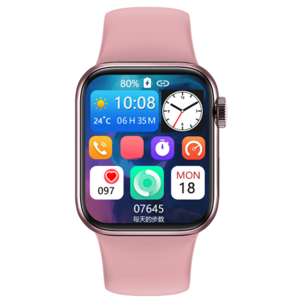 M7 mini smart watch wearfit pro bluetooth call custom watch face sports health (pink)