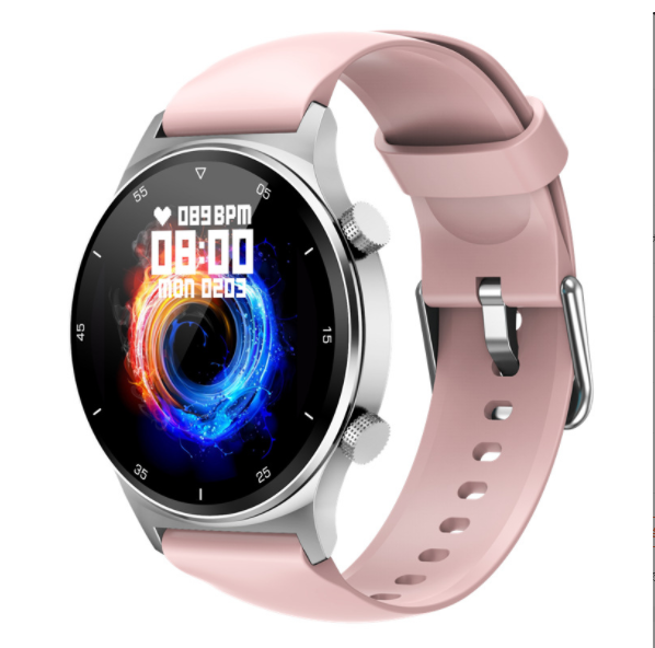 NK09 Bluetooth Call Smart Watch Black Technology Blood Pressure Heart Rate Bracelet Multi-function Sports Bracelet (Silver Powder)