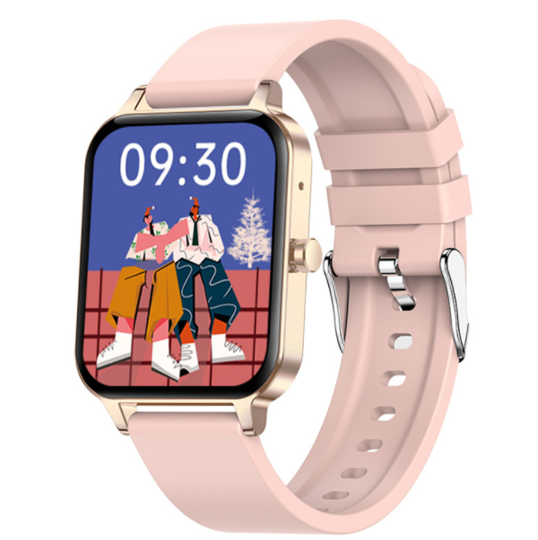 MX7 Smart WatchLocal MusicBluetooth CallsBody Temperature MonitoringHeart RateBlood PressureSmart Split Screen (Rose Gold)