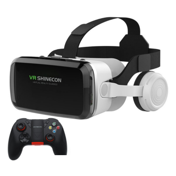 新款VR藍牙耳機3d眼鏡【VR藍牙耳機(英文)+遊戲手柄B04】