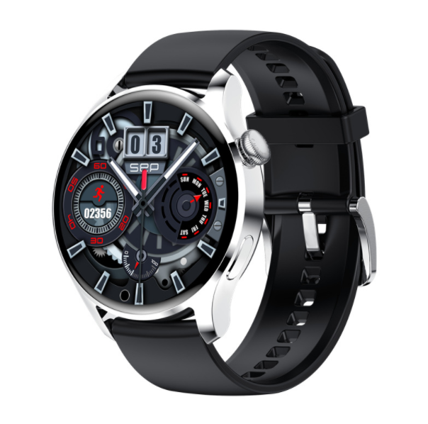 M103 Smart Watch Bluetooth Call Heart Rate Blood Oxygen Monitoring WeChat Sports Band (TPU-Silver Black)