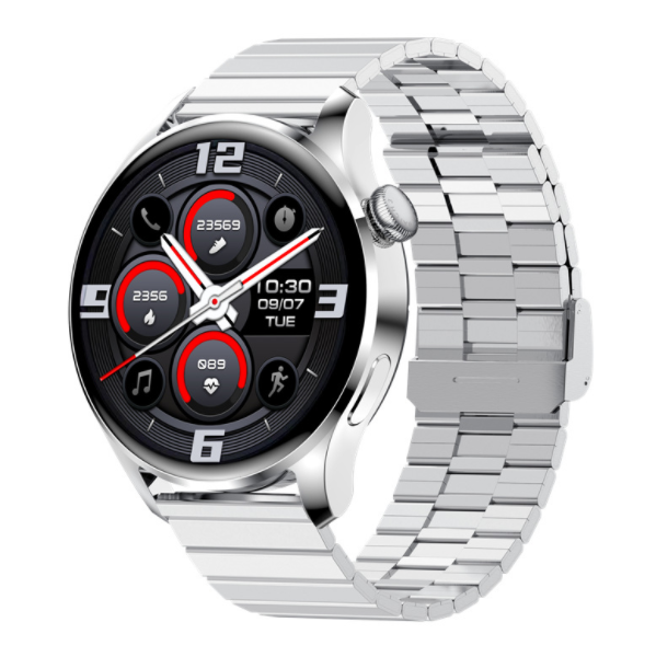 M103 Smart Watch Bluetooth Call Heart Rate Blood Oxygen Monitoring WeChat Sports Band (Silver Coarse)