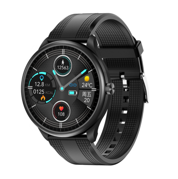 M10 Bluetooth Call Smart Watch ECG Body Temperature, Blood Oxygen, Blood Pressure, Heart Rate Monitoring, Sports Bracelet (TPU-All Black)