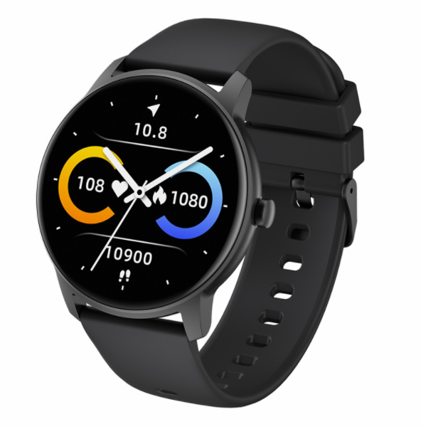 KW77 Smart Bracelet Blood Pressure, Heart Rate, Health Monitoring, Music Control, Multi Sports Mode Watch (All Black)