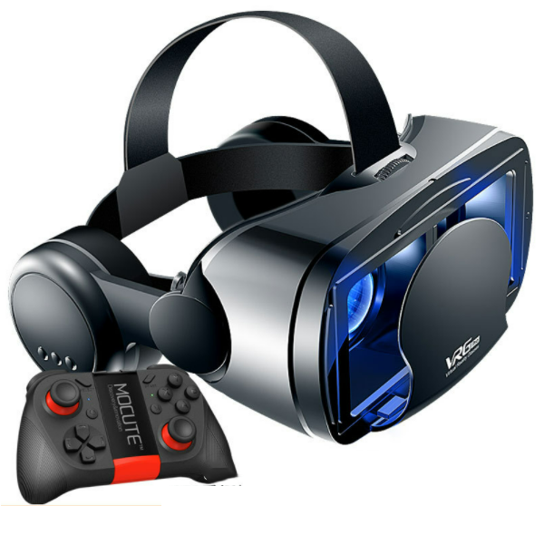 激抵VR大耳機3D 眼鏡(大耳機藍光版+遊戲手柄050)