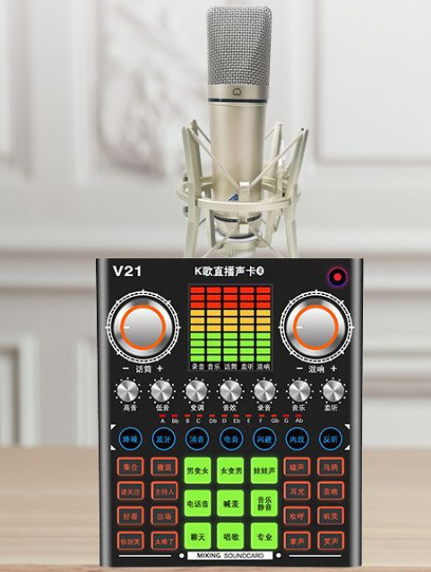 V21 Live Streaming Equipment Set (V21 + U87 + Cantilever Microphone Stand + Disc Mobile Phone Holder + Headset + OTG (Choose One))