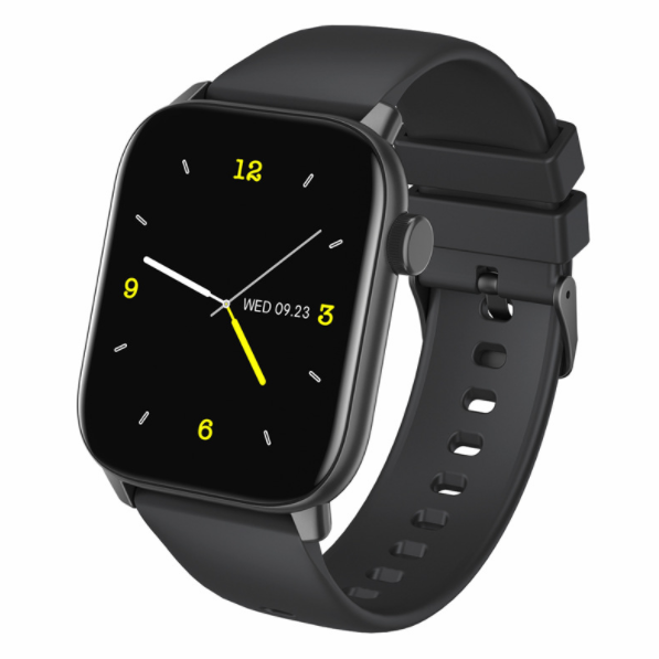 KW76 Smart Bluetooth HD Large Screen Heart Rate, Blood Pressure, Blood Oxygen Monitoring, Multi-sport Weather Flashlight Watch (All Black)