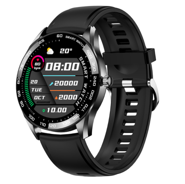 MK28 Smart Watch Heart Rate Blood Pressure Health Monitoring Multi Sports Mode Music Control Pedometer Bracelet (TPU-All Black)