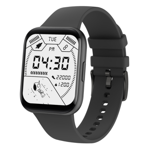 P25 Smart Watch Heart Rate Blood Pressure Monitoring 1.69 Inch HD Full Touch Screen Sports Pedometer Bracelet (Black)