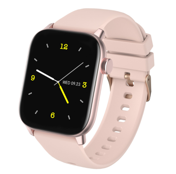 KW76 Smart Bluetooth HD Large Screen Heart Rate, Blood Pressure, Blood Oxygen Monitoring, Multi-sport Weather Flashlight Watch (Pink)