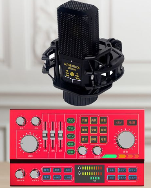P9 Live Streaming Equipment Set (P9 + 260 + Duck Palm Microphone Stand + Disc Mobile Phone Holder + Headset + OTG (Choose One of the Two))