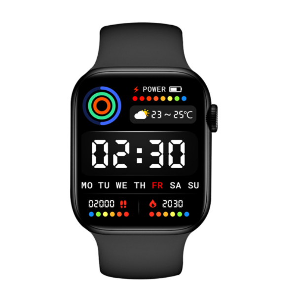 M36PLUSMAX Smart Band Bluetooth Call Watch 1.82 Inch Body Temperature Color Screen Wireless Charging (Black)