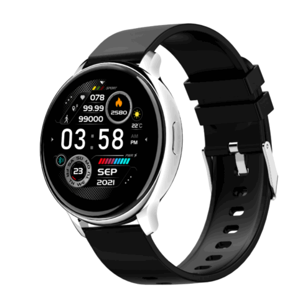 Heart Rate, Blood Pressure, Sports, Health, Bluetooth Call, Smart Watch (Silver Black)
