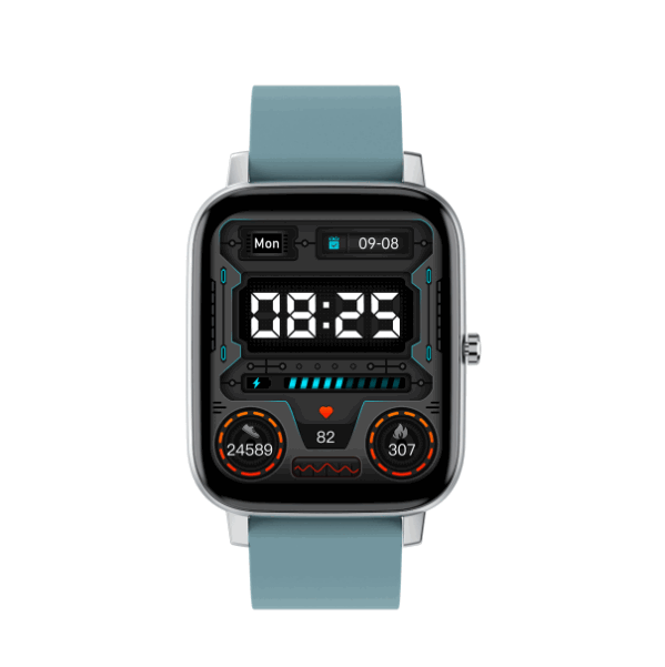 Heart rate meter, step blood pressure, blood oxygen monitoring, color screen, sports smart watch (blue)