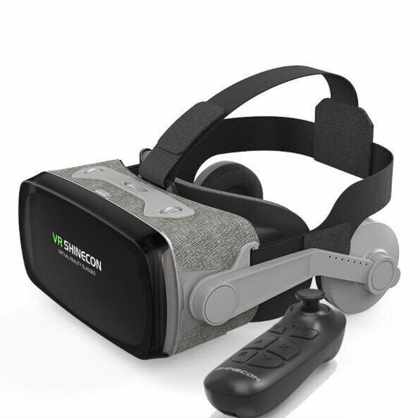 爆款VR眼鏡千幻9代VR SHINECONG07E布藝虛擬現實3D頭盔（G07E+B03手柄）