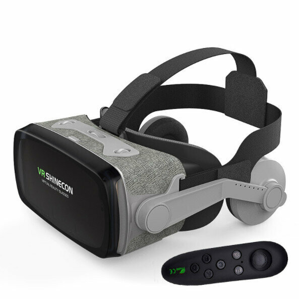 爆款VR眼鏡千幻9代VR SHINECONG07E布藝虛擬現實3D頭盔（G07E+Y1黑手柄）