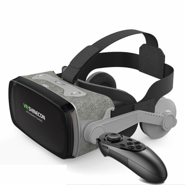 熱推VR眼鏡千幻9代VR SHINECONG07E布藝虛擬現實3D頭盔（G07E+052手柄)