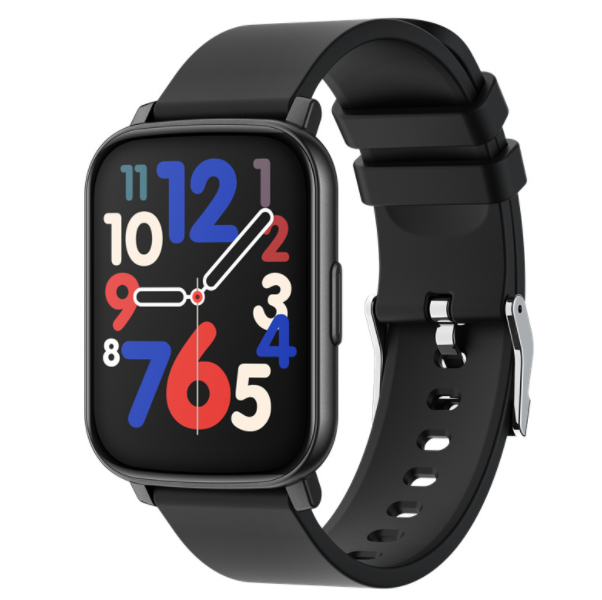1.65 large screen P40 smart watch heart rate, blood pressure, blood oxygen, multi-sport mode bracelet (black)