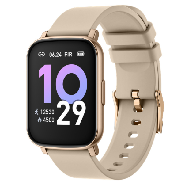 1.65 large screen P40 smart watch heart rate, blood pressure, blood oxygen, multi-sport mode bracelet (gold)