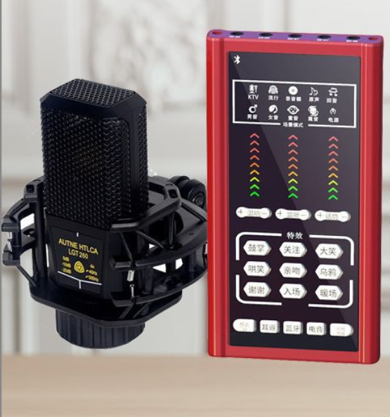 S2 Live Streaming Equipment Set (S2+260 + Duck Microphone Stand + Disc Mobile Phone Holder + Headset + OTG (choose one of the two))