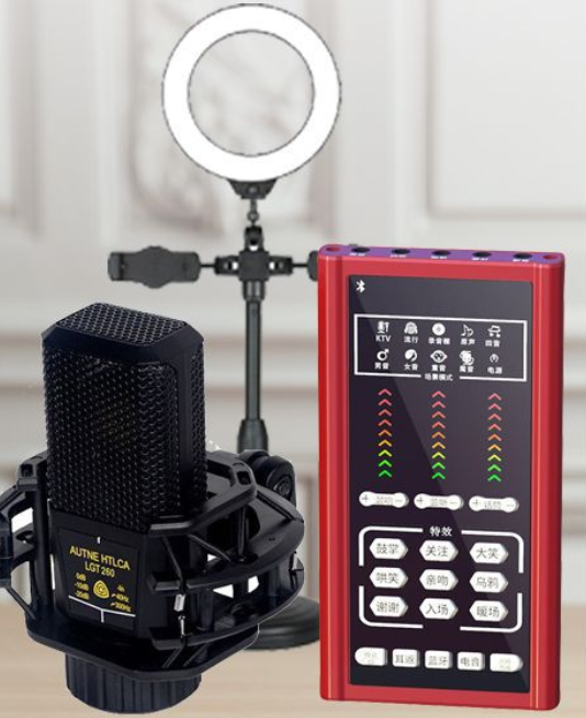 S2 Live Streaming Equipment Kit (S2 + 260 + Duck Microphone Stand + 16CM Fill Light Desktop Stand + Headset + OTG (Choose One of the Two))