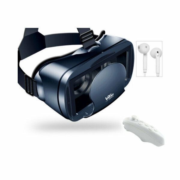 爆款頭戴式VR眼鏡(VRG Pro+VR手柄+耳機+小燈)
