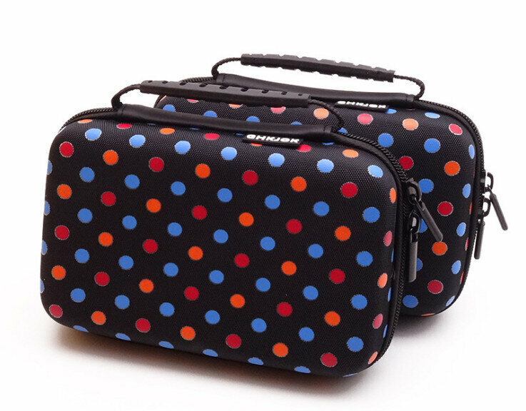 Multi-Purpose EVA Bag Game Console Bag Handheld Game Bag 3DSLL/XL Digital Storage Bag (GH1526 Three-color polka dot)