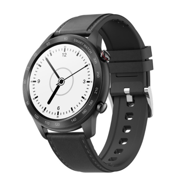 MX5 Smart Bluetooth Call Watch Heart Rate, Blood Pressure, Blood Oxygen, Sleep Monitoring, Exercise Pedometer Bracelet (Black Leather)