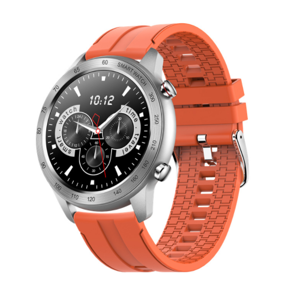 MX5 Smart Bluetooth Call Watch Heart Rate, Blood Pressure, Blood Oxygen, Sleep Monitoring, Exercise Pedometer Bracelet (TPU-Orange)