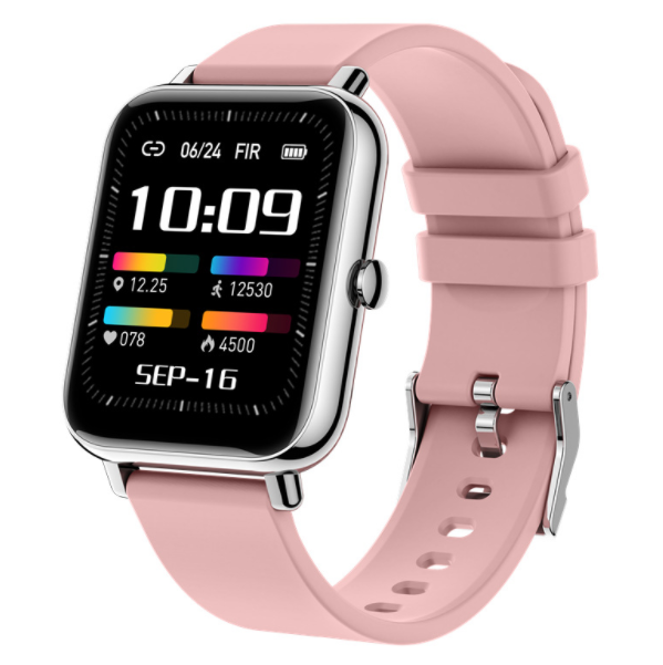 P22PLUS Smart Watch Upgraded Version 1.69 Inch Full Touch Screen Blood Oxygen Health Sports Bracelet (Pink)