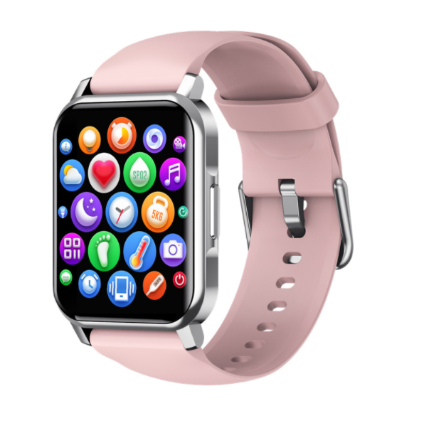 NK15 Smart Band Heart Rate Sleep Sports Step Counting Message Reminder Fashion Business Watch (TPU-Pink)