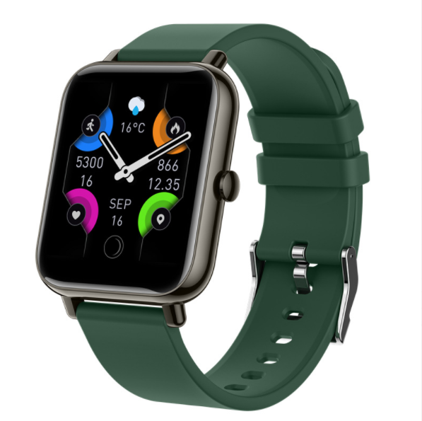 P22PLUS Smart Watch Upgraded 1.69 Inch Full Touch Screen Blood Oxygen Health Sports Bracelet (Green)