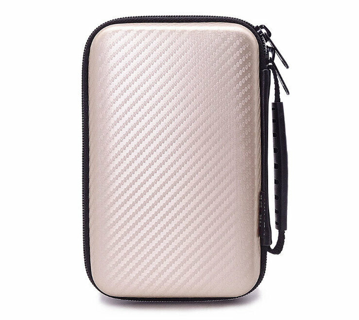 NEW 3DSXL LL Game Console Bag EVA Protective Hard Case Portable Storage Case (GH1818 Gold)