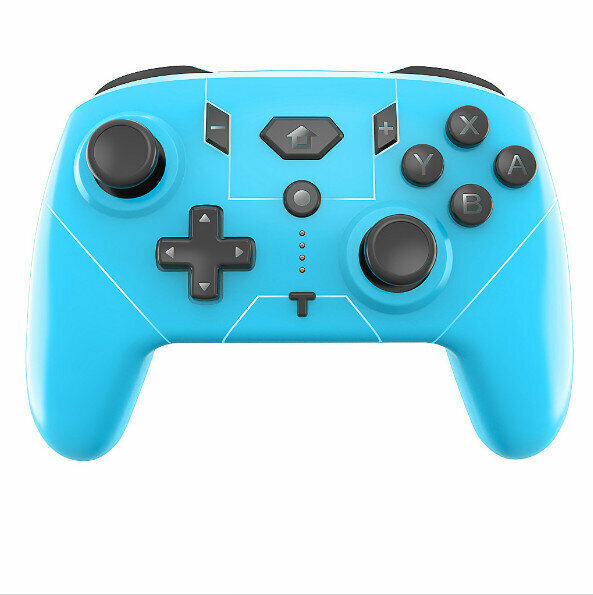 pro wireless bluetooth six-axis somatosensory vibration compatible with Switch game handmade (blue)