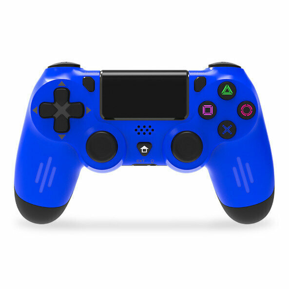 Compatible with PS4 wireless hand-made six-axis dual-shock full-featured game handicraft (blue)