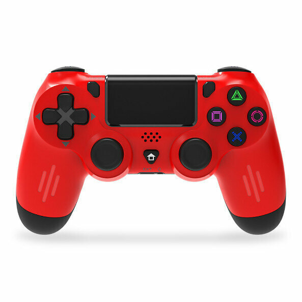 Compatible with PS4 wireless hand-made six-axis dual-shock full-featured game handicraft (red)