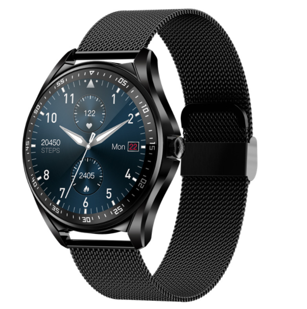 E16 smart watch dual bluetooth call watch body zinc alloy multi-Chinese (black steel)