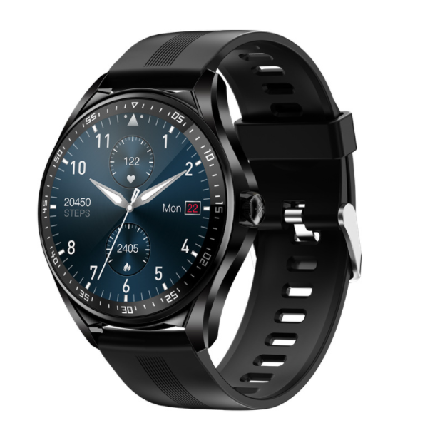 E16 smart watch dual bluetooth call watch body zinc alloy multi-Chinese (tpu-all black)